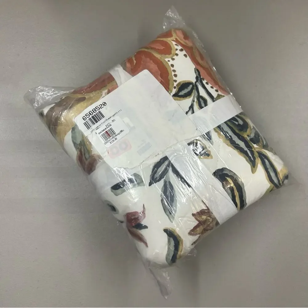 Pottery Barn Eleanor Palempore Percale Floral King Sz Pillow Sham Cover x 2 NWT